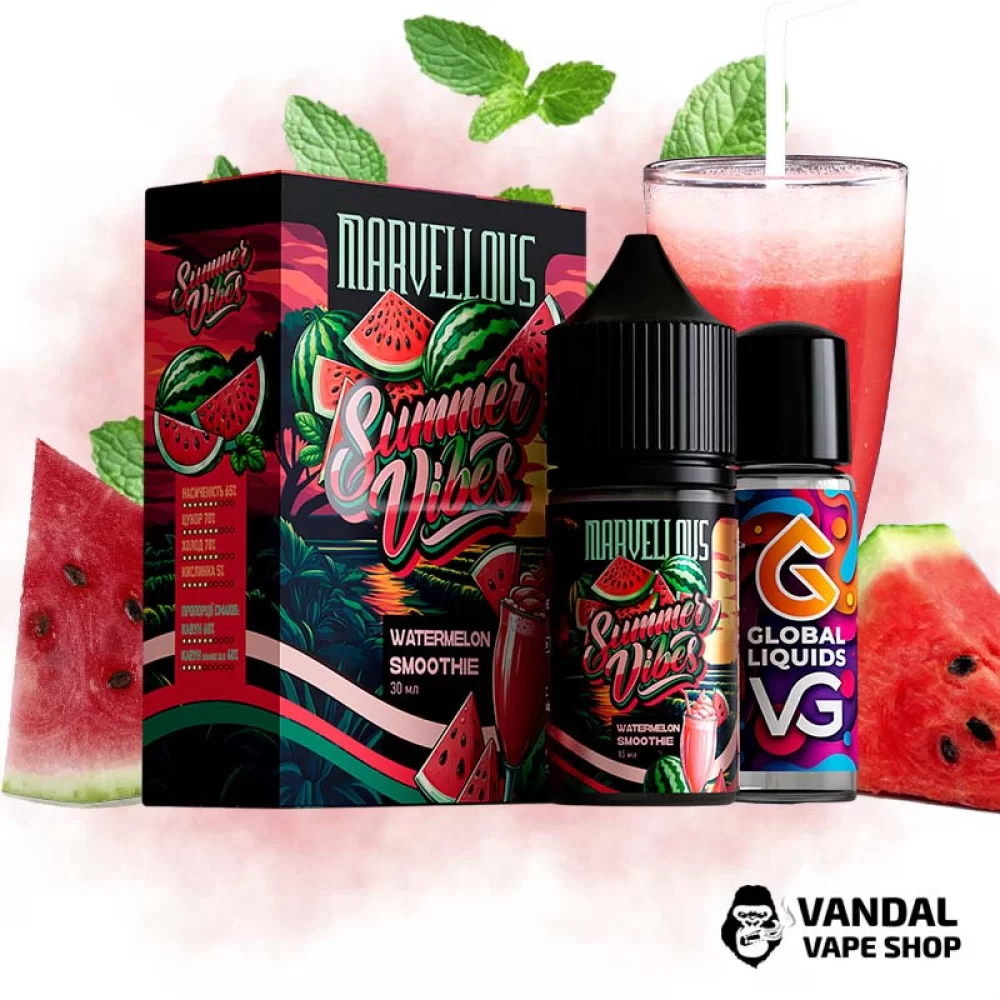 Набор для самозамеса Marvellous Summer Vibes 30 мл 65 мг - со вкусом смузи с насыщенным арбузом