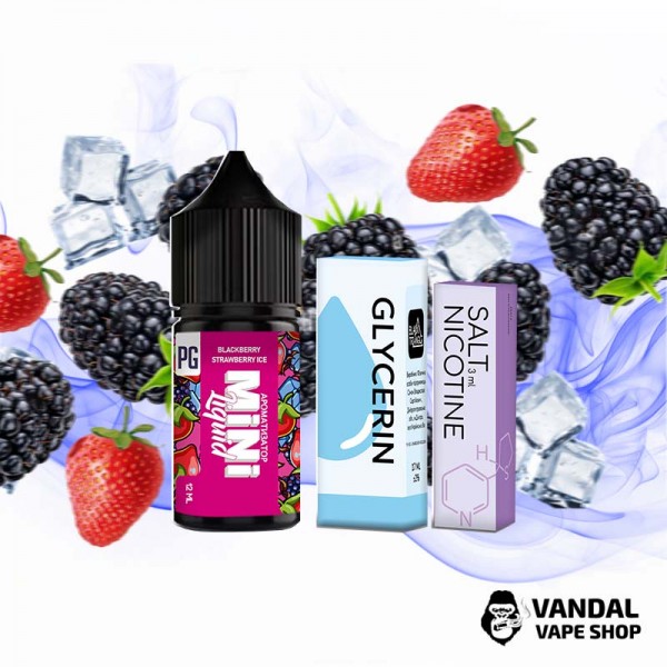 Набор для самозамеса Mini Liquid  30 мл 25 мг со вкусом ежевики и клубники