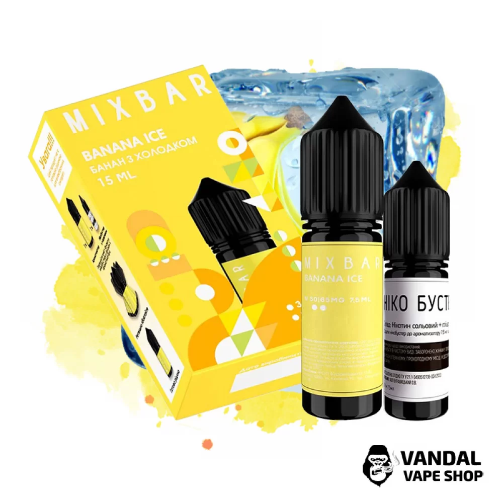 Набір для самозамісу Mix Bar 15 мл 50 мг зі смаком банана і льоду