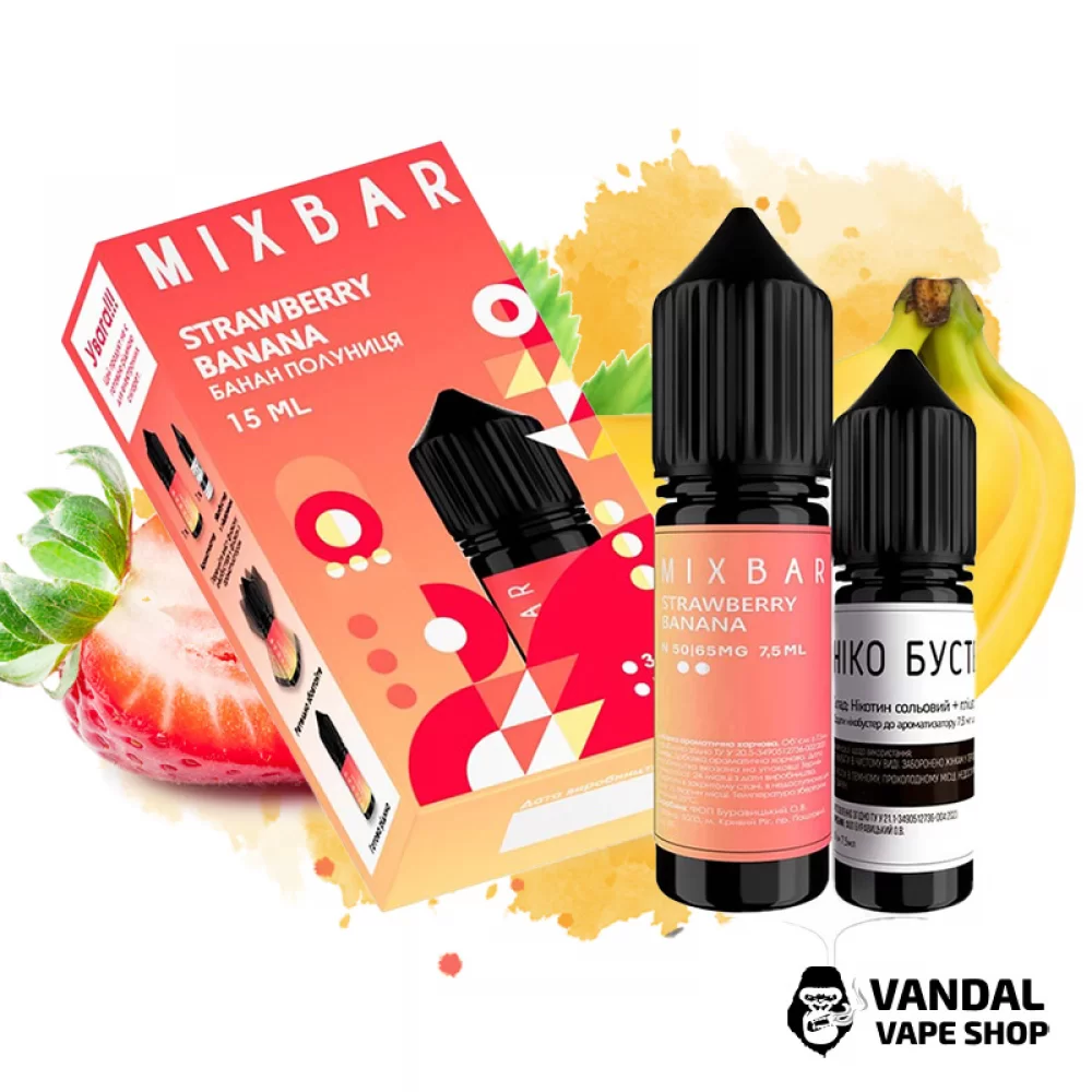 Набір для самозамісу Mix Bar 15 мл 50 мг зі смаком банана і полуниці