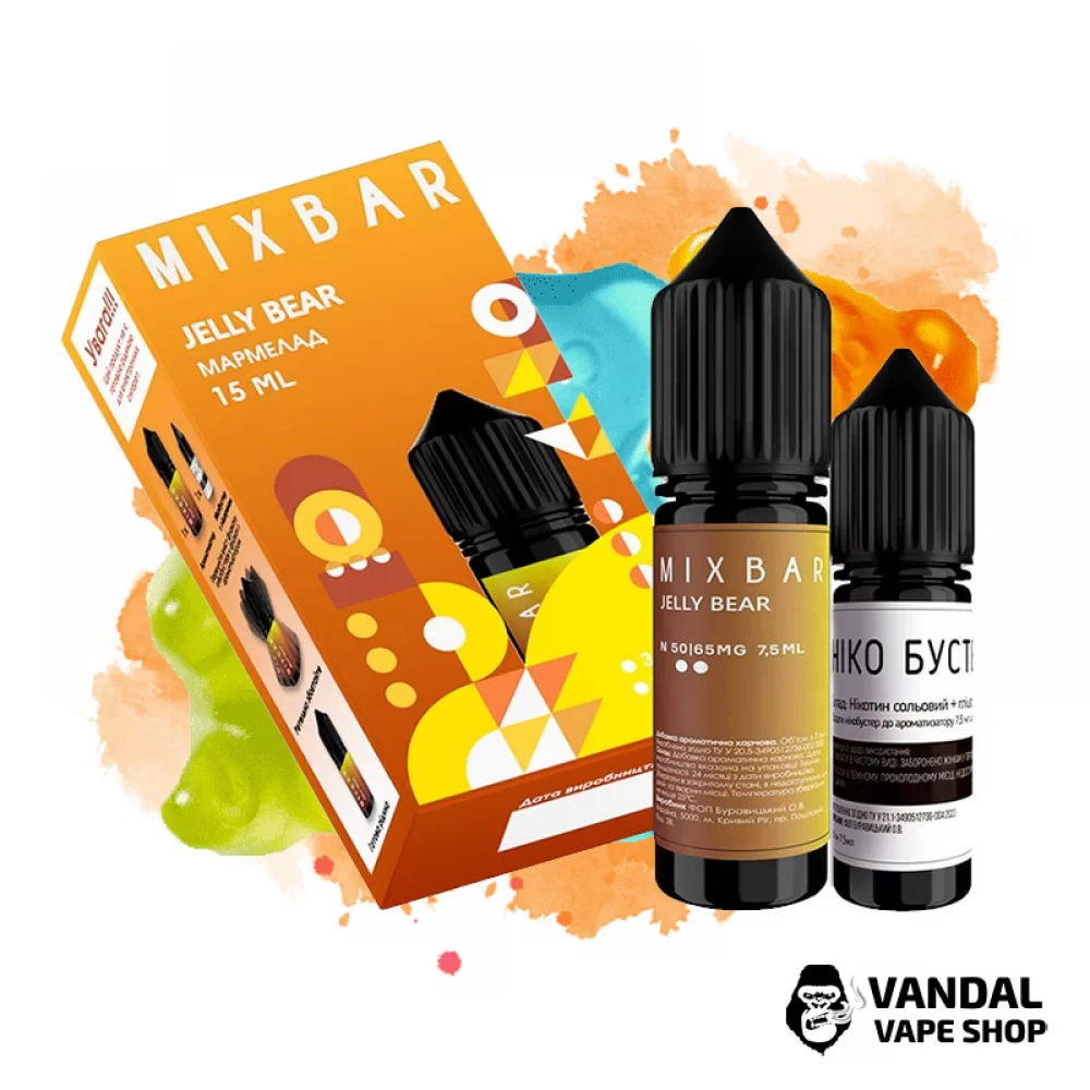 Набор для самозамеса Mix Bar 15 мл 50 мг со вкусом желейных мишек Набор для самозамеса Mix Bar 15 мл 50 мг со вкусом желейных мишек