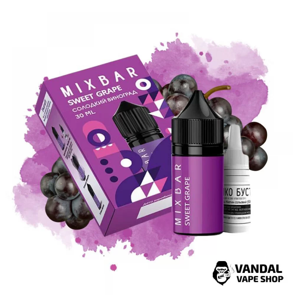 Набор для самозамеса Mix Bar 30 мл 65 мг со вкусом винограда Набор для самозамеса Mix Bar 30 мл 65 мг со вкусом винограда