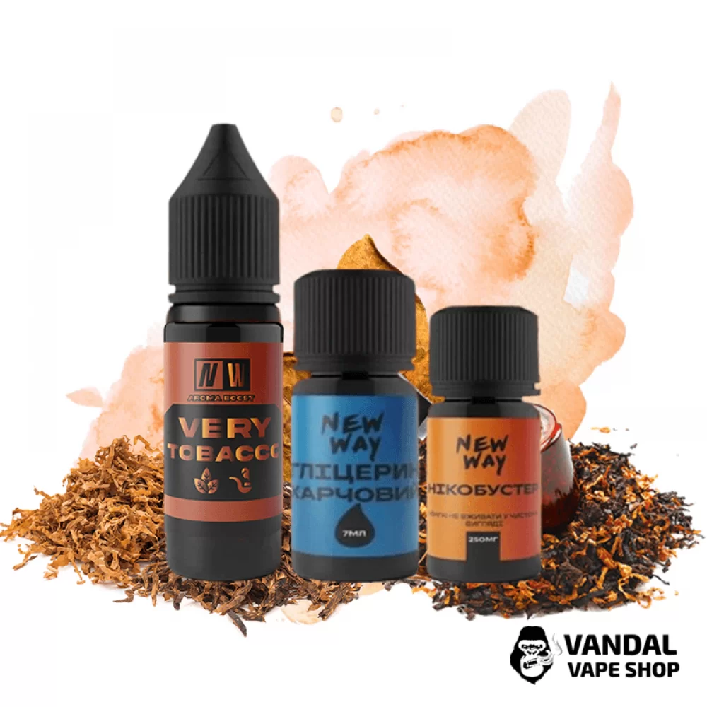 Набор для самозамеса New Way 15 мл 65 мг со вкусом табака Набор для самозамеса New Way 15 мл 65 мг со вкусом табака
