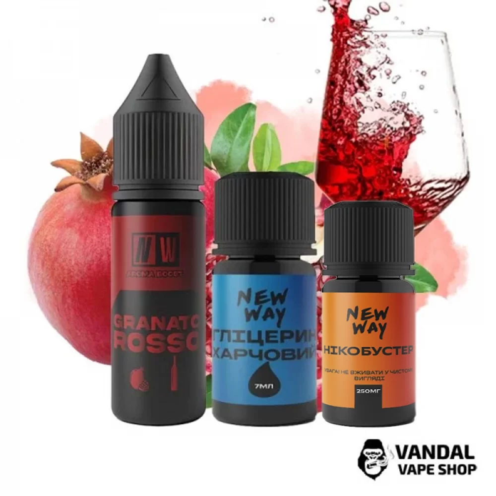Набор для самозамеса New Way 15 мл 65 мг со вкусом вина з гранатом Набор для самозамеса New Way 15 мл 65 мг со вкусом вина з гранатом