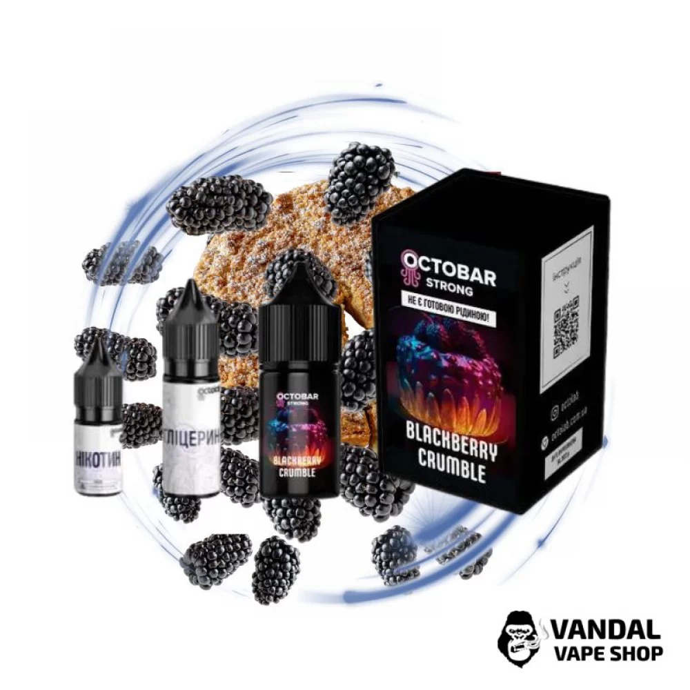 Набір для самозамісу OctoBar Strong 15 мл 65 мг зі смаком пирога з чорницею
