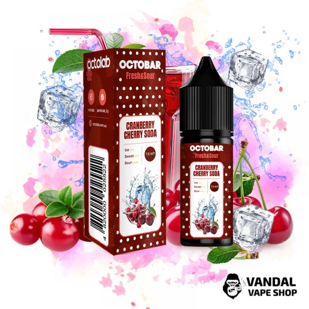 Набор для самозамеса Octobar Fresh & Sour - со вкусом клюквы и вишни в сочетании с содовой свежестью