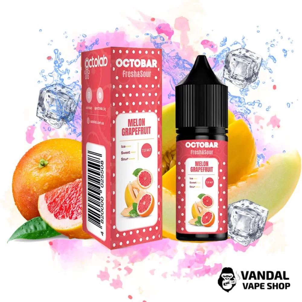 Набір для самозамісу Octobar Fresh & Sour - зі смаком дині та грейпфрута з кислинкою та приємною свіжістю