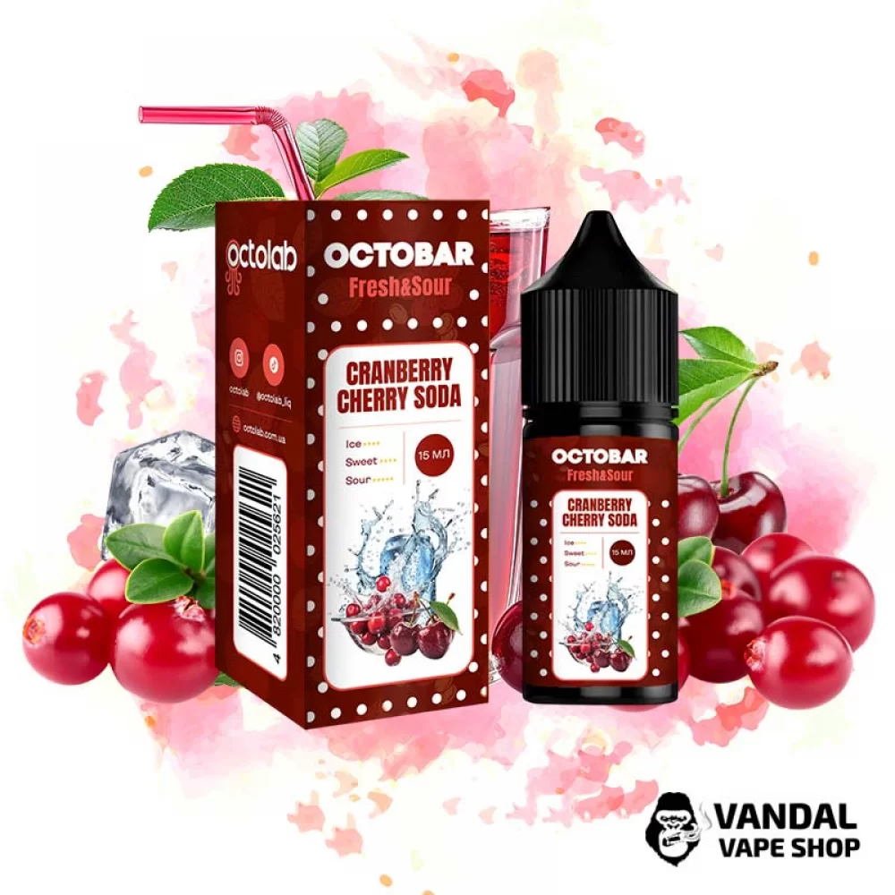 Набор для самозамеса Octobar Fresh & Sour - со вкусом клюквы и вишни в сочетании с содовой свежестью