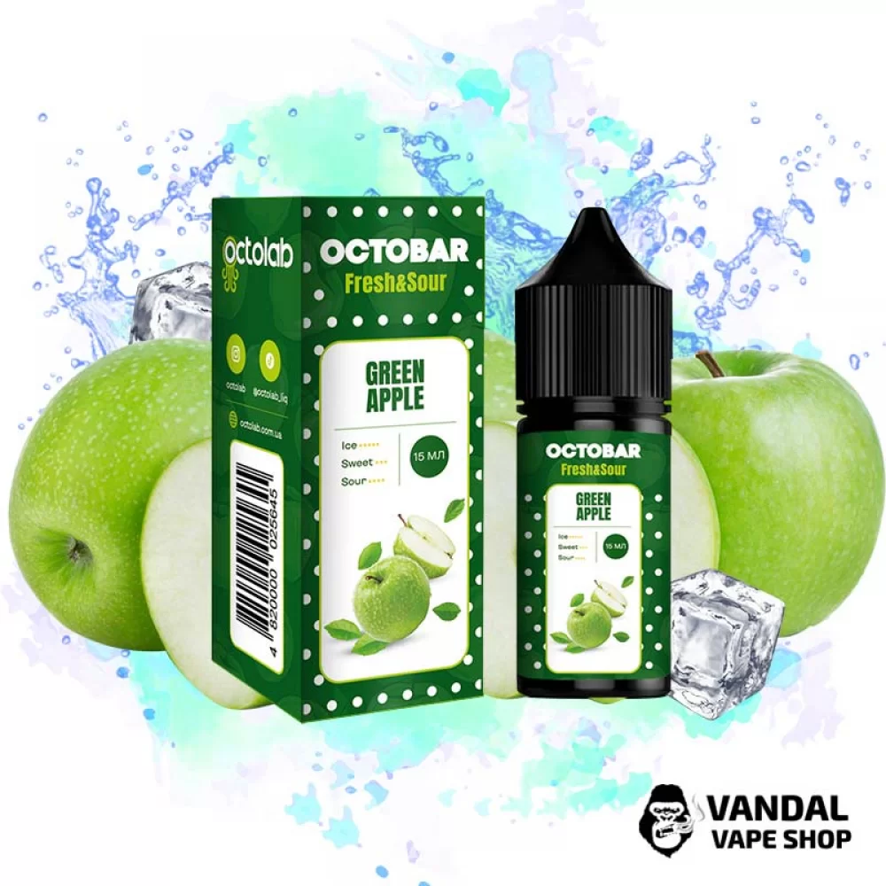 Набор для самозамеса Octobar Fresh & Sour - со вкусом хрустящего зеленого яблока, дающее ощущение кислинки