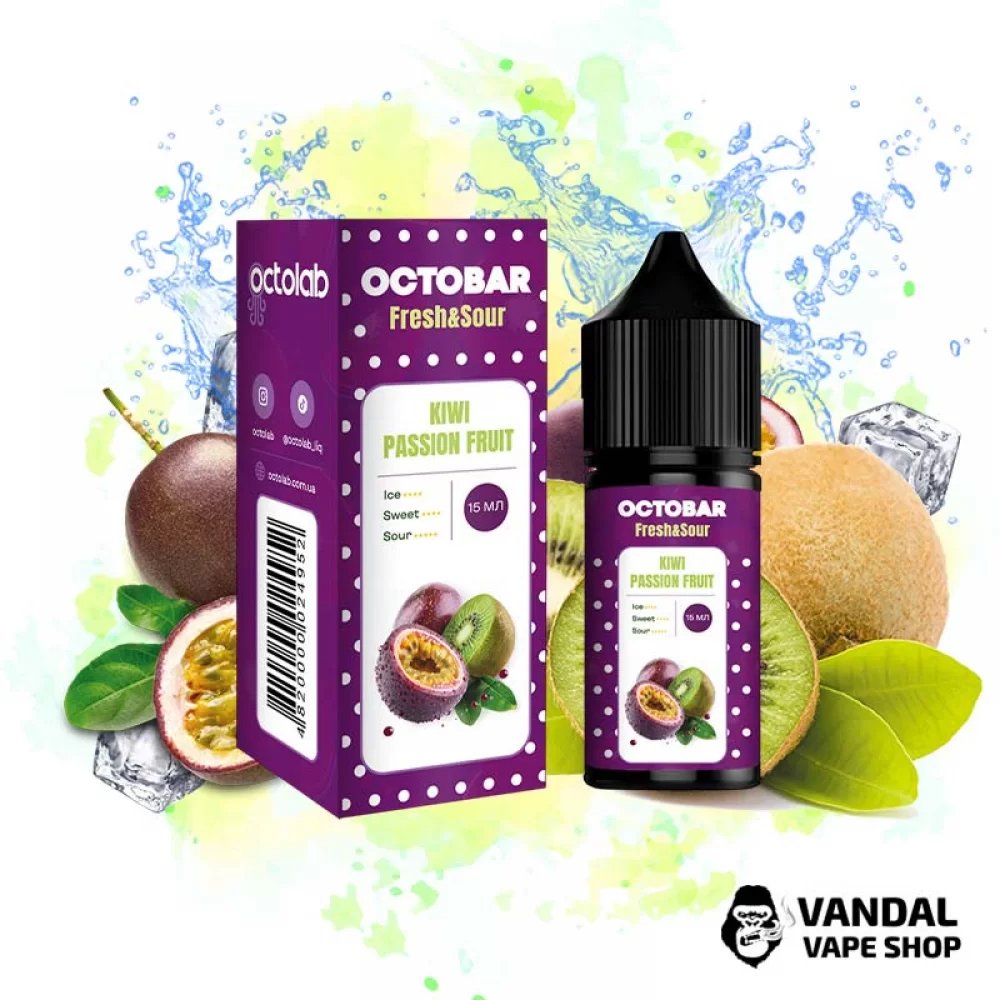 Набор для самозамеса Octobar Fresh & Sour - со вкусом киви и маракуи с кислинкой и приятной свежестью