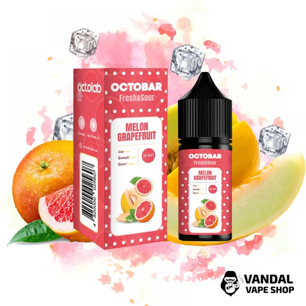 Набор для самозамеса Octobar Fresh & Sour - со вкусом дыни и грейпфрута с кислинкой и приятной свежестью