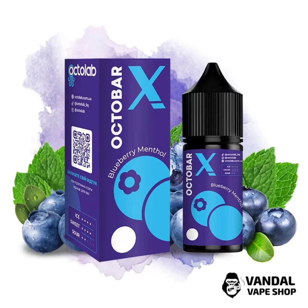 Набор для самозамеса Octobar X - со вкусом черники с ментолом