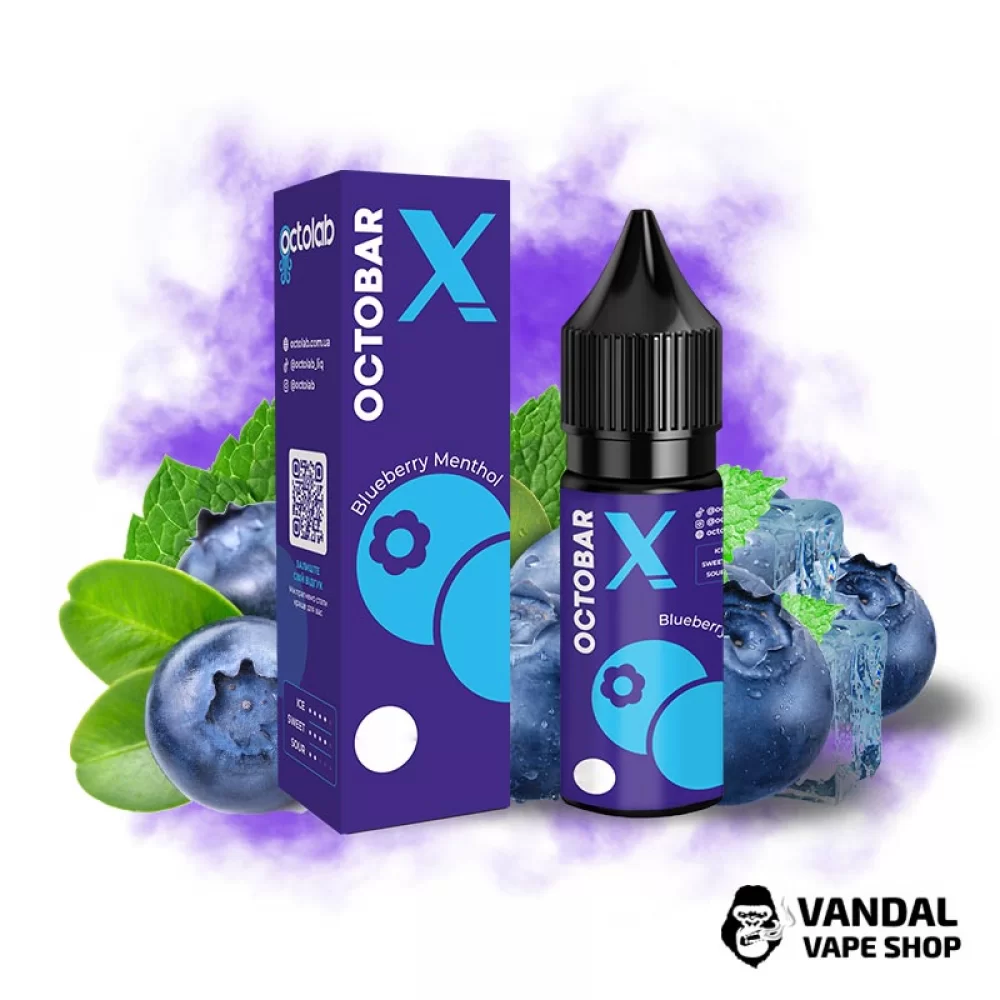 Набор для самозамеса Octobar X 15 мл 50 мг - со вкусом черники с ментолом