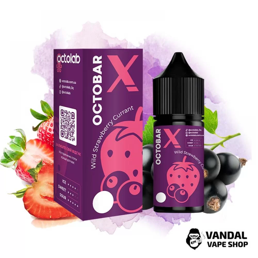 Набор для самозамеса Octobar X - со вкусом земляники с смородиной Набор для самозамеса Octobar X - со вкусом земляники с смородиной