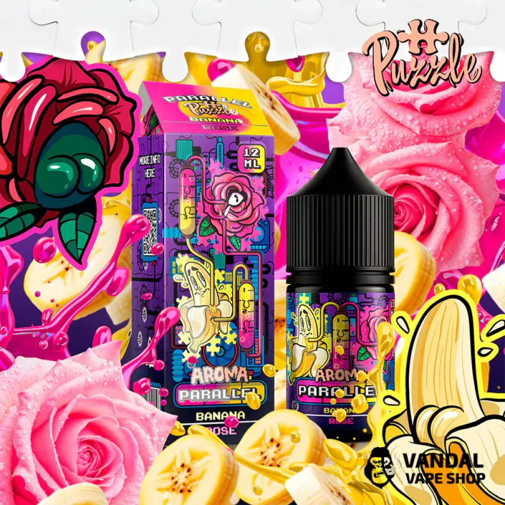 Набір для самозамісу In Bottle Parallel Puzzle 30 мл 30 мг зі смаком банана і троянди Набір для самозамісу In Bottle Parallel Puzzle 30 мл 30 мг зі смаком банана і троянди