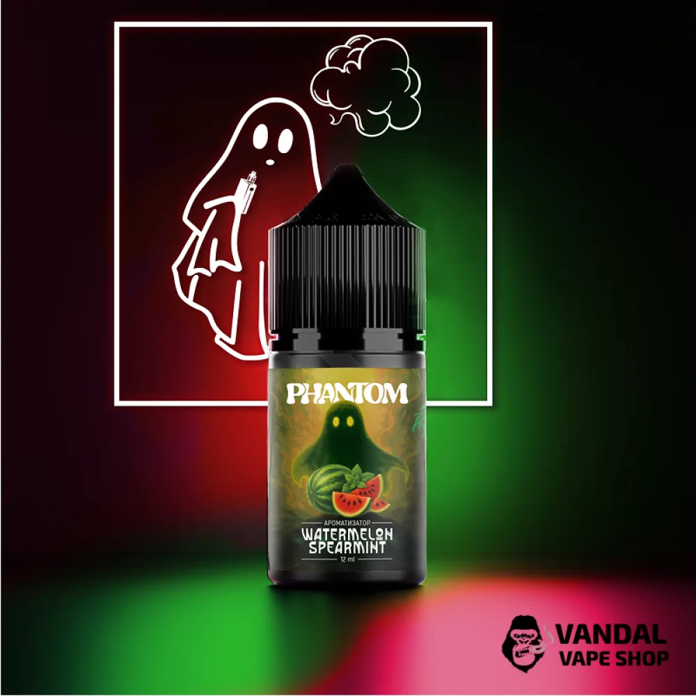 Набір для самозамісу Phantom 30 мл 50 мг - зі смаком кавуна та ментолу Набір для самозамісу Phantom 30 мл 50 мг - зі смаком кавуна та ментолу
