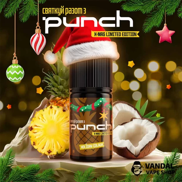 Набір для самозамісу Punch Christmas Edition 30 мл 65 мг - зі смаком кокосу та ананасу