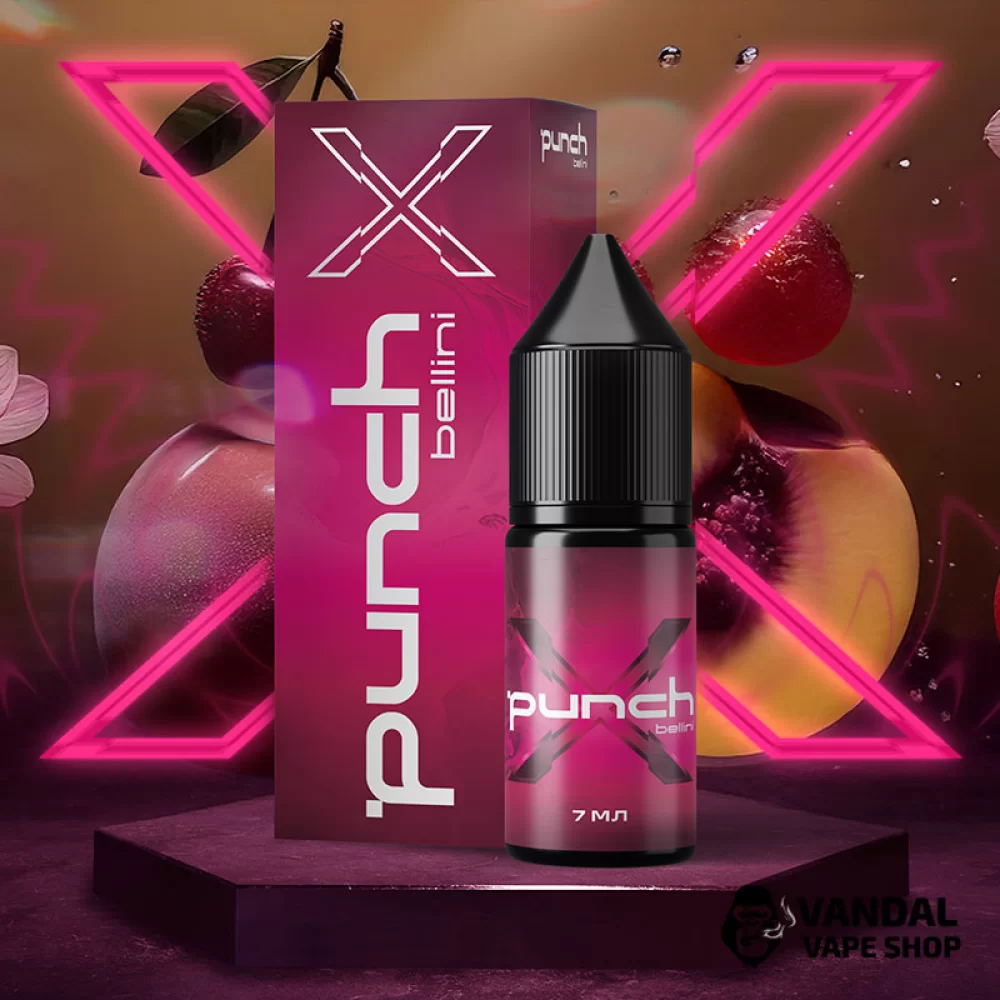 Набір для самозамісу Punch X 15 мл - зі смаком персика у дуеті з соковитою вишнею та гранатом