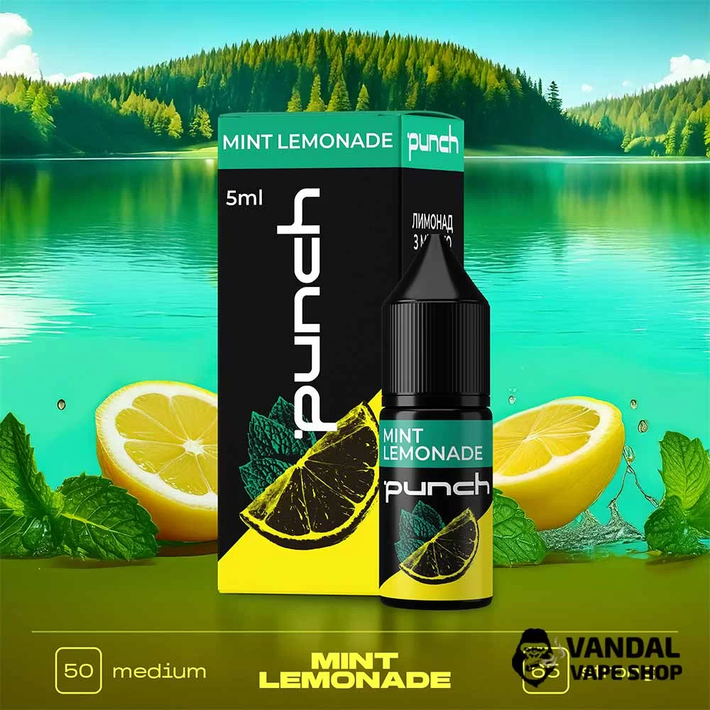 Набор для самозамеса Punch 10 мл на солевом никотине со вкусом мятного лимонада Набор для самозамеса Punch 10 мл на солевом никотине со вкусом мятного лимонада
