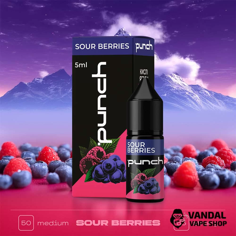 Набор для самозамеса Punch 10 мл на солевом никотине со вкусом малины и черники Набор для самозамеса Punch 10 мл на солевом никотине со вкусом малины и черники