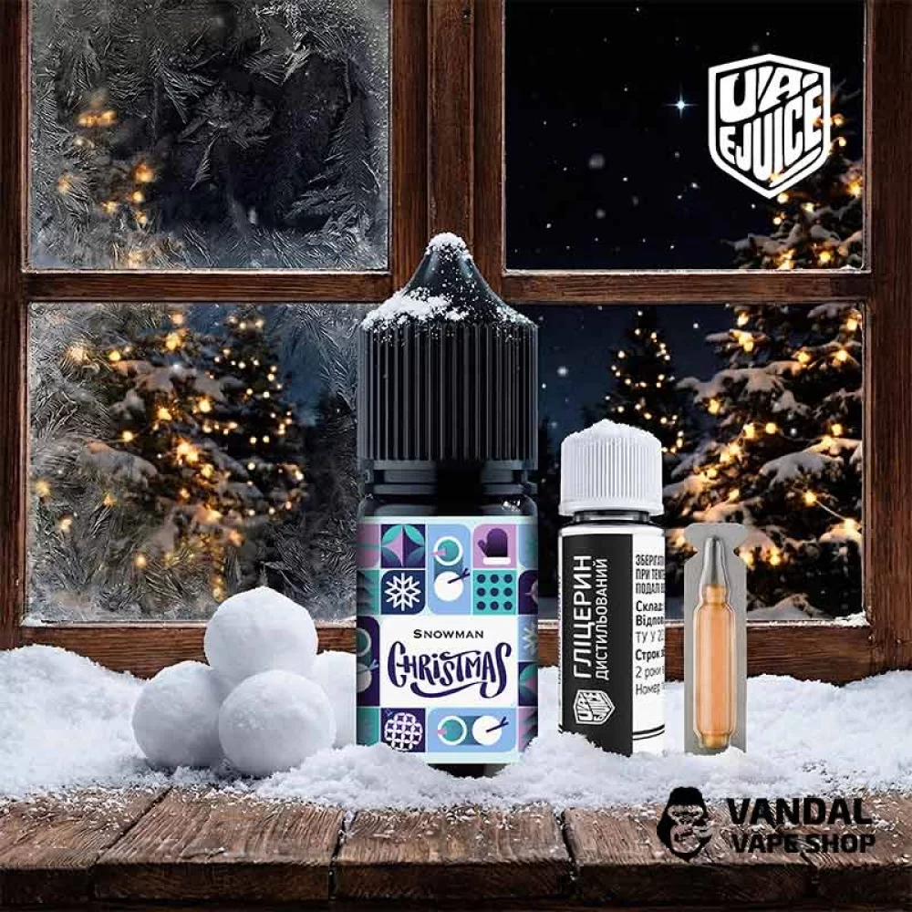 Набор для самозамеса UA-Ejuice Christmas 30 мл 65 мг со вкусом кремового мороженого с мятой Набор для самозамеса UA-Ejuice Christmas 30 мл 65 мг со вкусом кремового мороженого с мятой