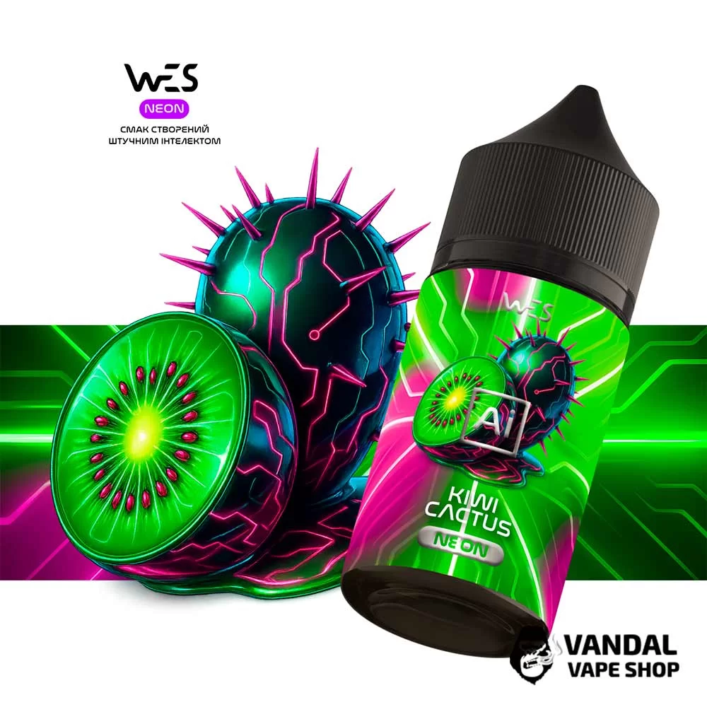 Набор для самозамеса WES Ai Neon 30 мл 50 мг - со вкусом киви и кактуса Набор для самозамеса WES Ai Neon 30 мл 50 мг - со вкусом киви и кактуса