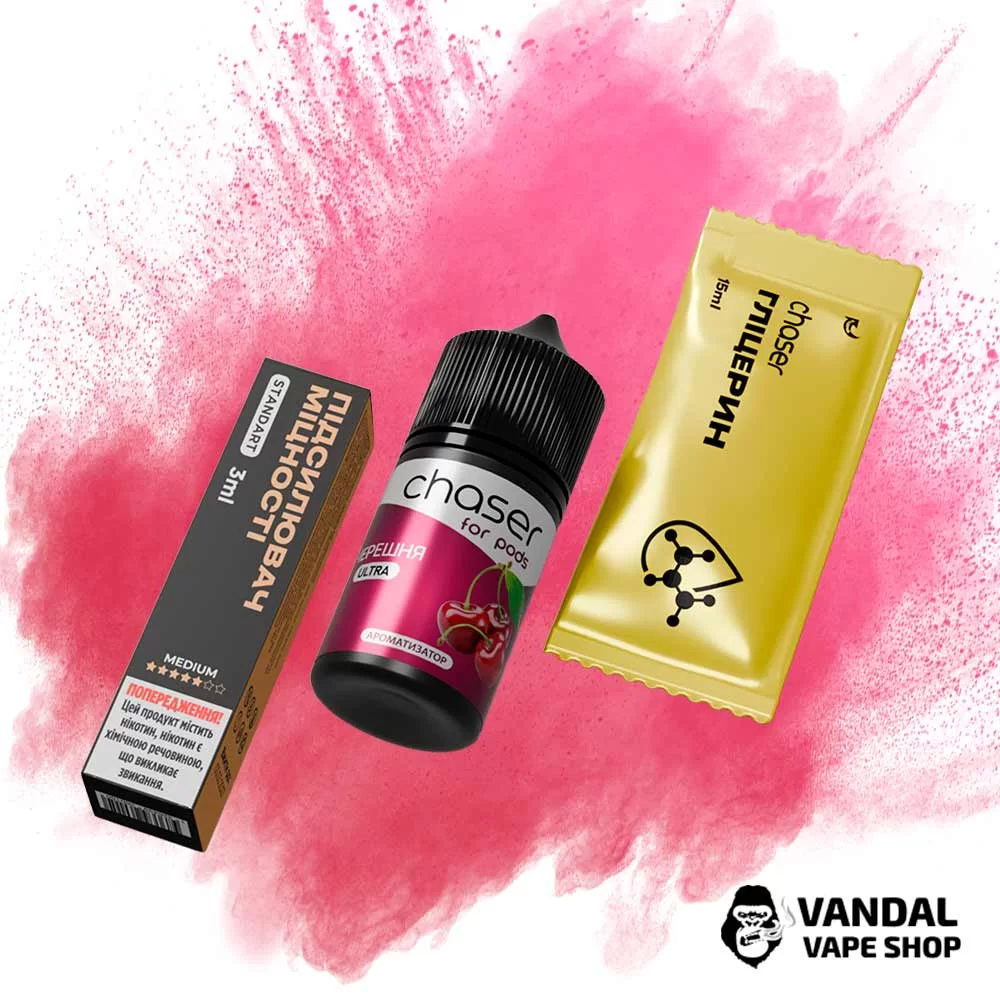 Набор для самозамеса Chaser ForPods 30 мл 50 мг со вкусом черешни Набор для самозамеса Chaser ForPods 30 мл 50 мг со вкусом черешни