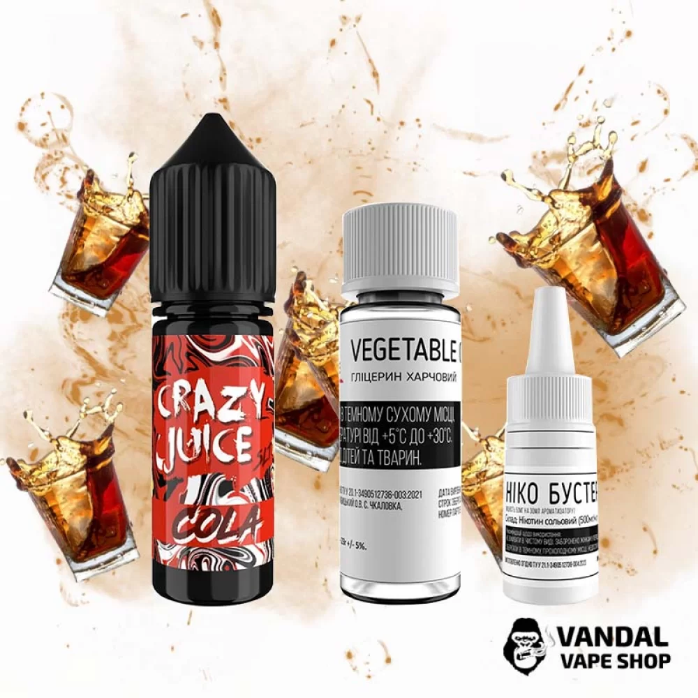 Набор для самозамеса Crazy Juice 15 мл 65 мг со вкусом колы