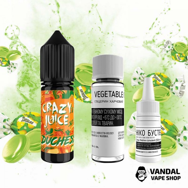 Набор для самозамеса Crazy Juice 15 мл 50 мг со вкусом дюшеса