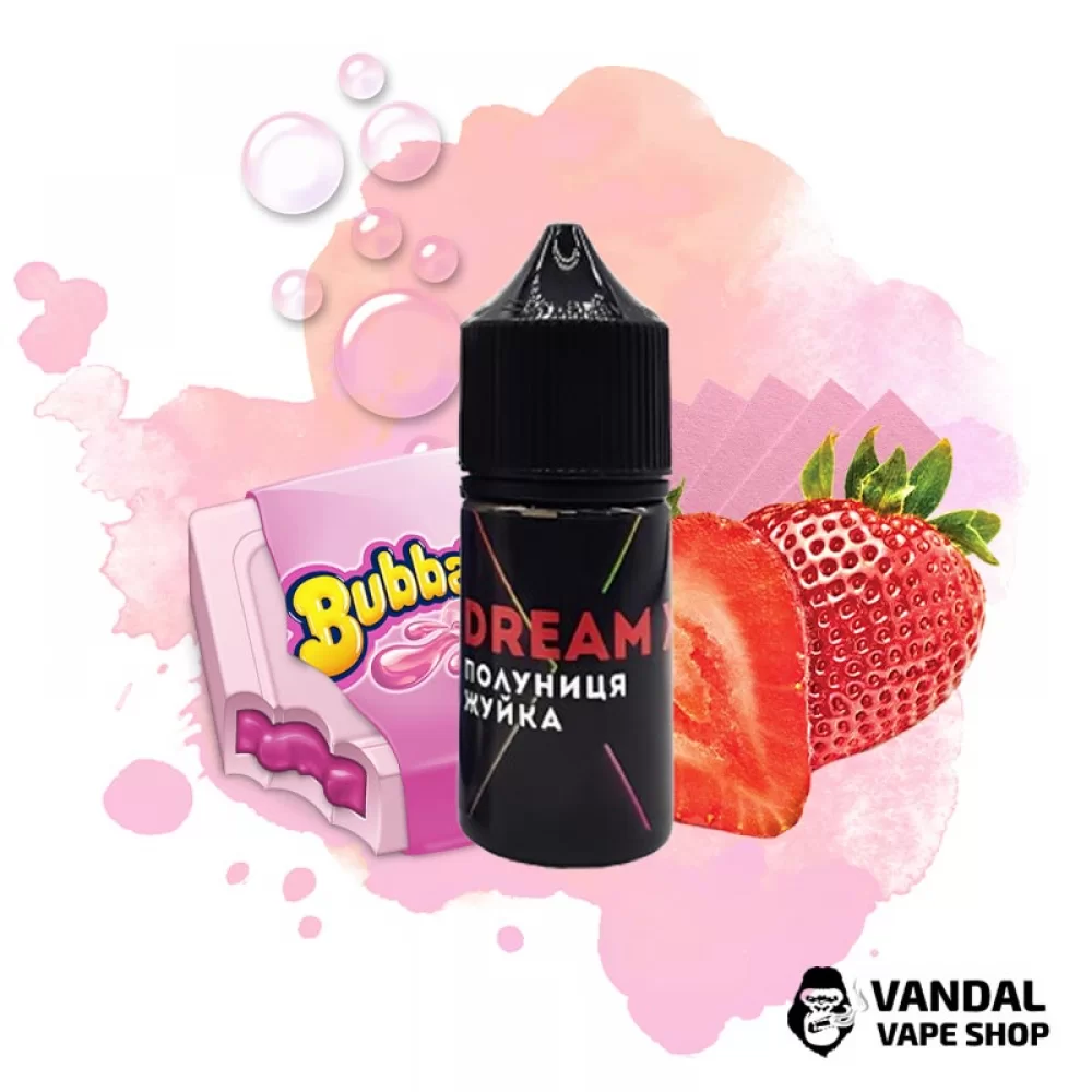 Набор для самозамеса Dream X 30 мл 25 мг со вкусом клубничной жвачки Набор для самозамеса Dream X 30 мл 25 мг со вкусом клубничной жвачки