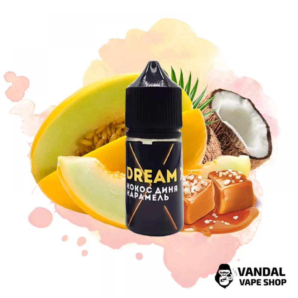 Набор для самозамеса Dream X 30 мл 50 мг со вкусом кокоса, дыни и карамели Набор для самозамеса Dream X 30 мл 50 мг со вкусом кокоса, дыни и карамели