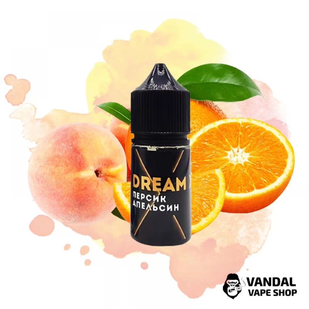 Набор для самозамеса Dream X 30 мл 25 мг со вкусом персика и апельсина Набор для самозамеса Dream X 30 мл 25 мг со вкусом персика и апельсина