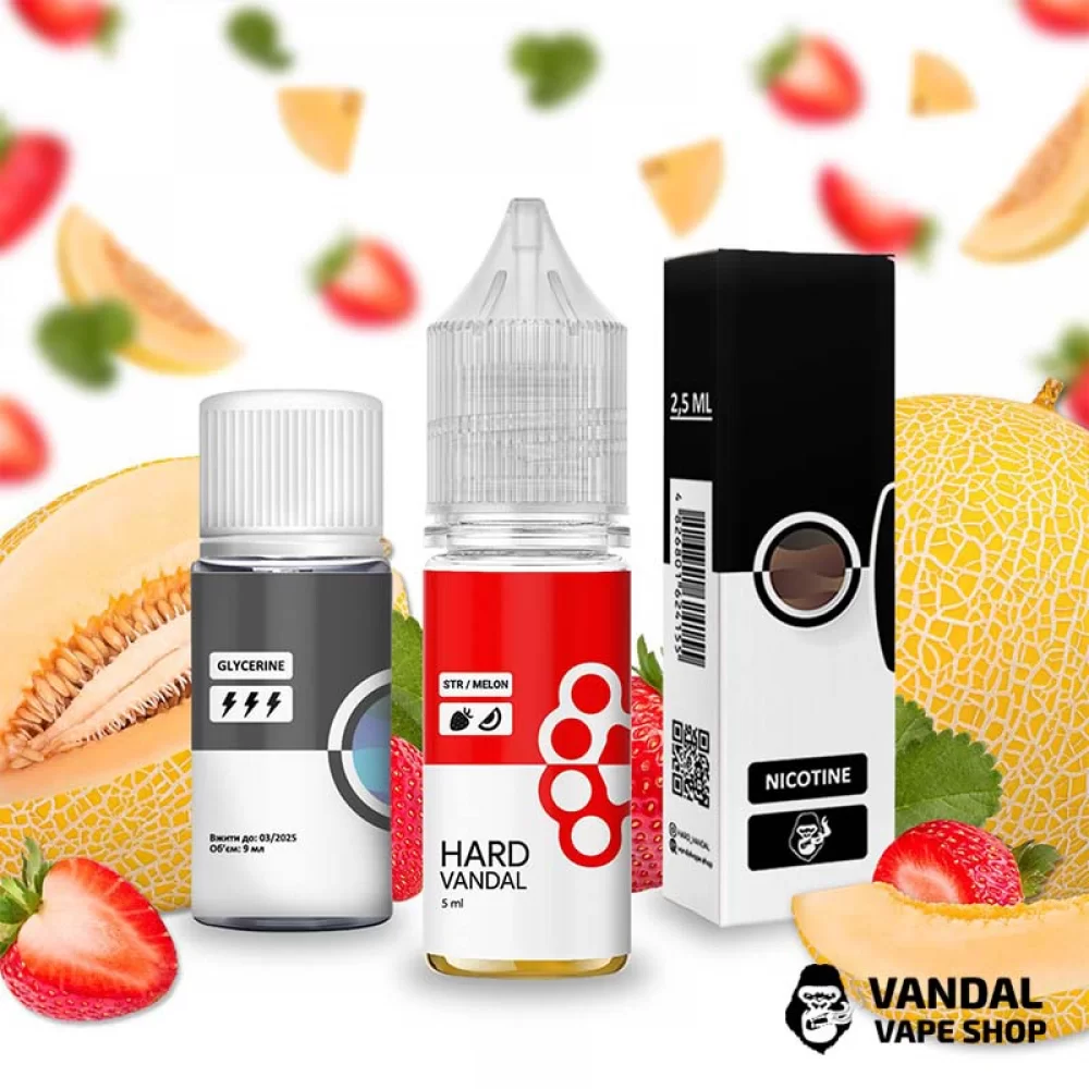 Набор для самозамеса HARD VANDAL 15 мл 65 мг со вкусом клубники и дыни