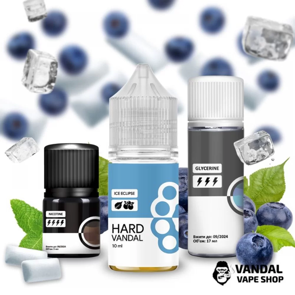 Набор для самозамеса HARD VANDAL 30 мл 65 мг со вкусом жвачки Eclipse с черникой