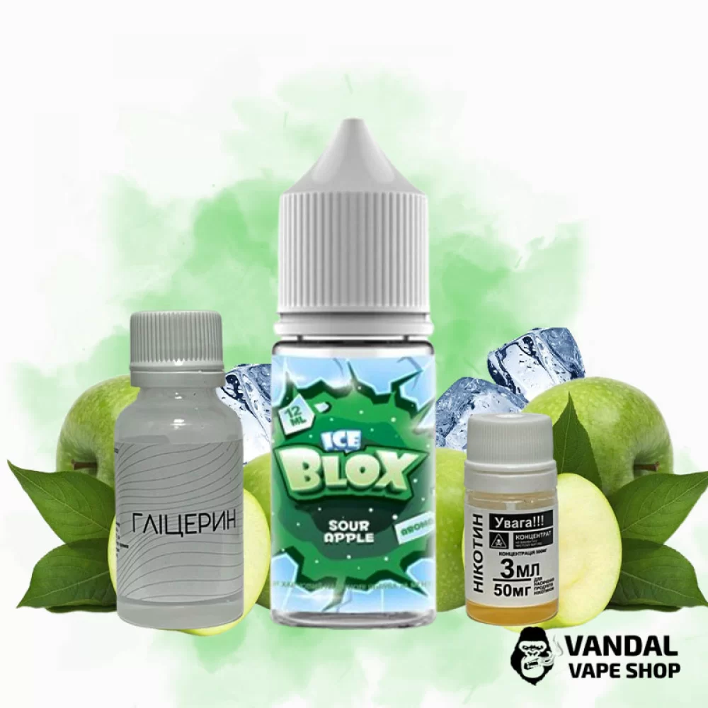 Набор для самозамеса Ice Blox 30 мл 50 мг - со вкусом кислого яблока с холодком