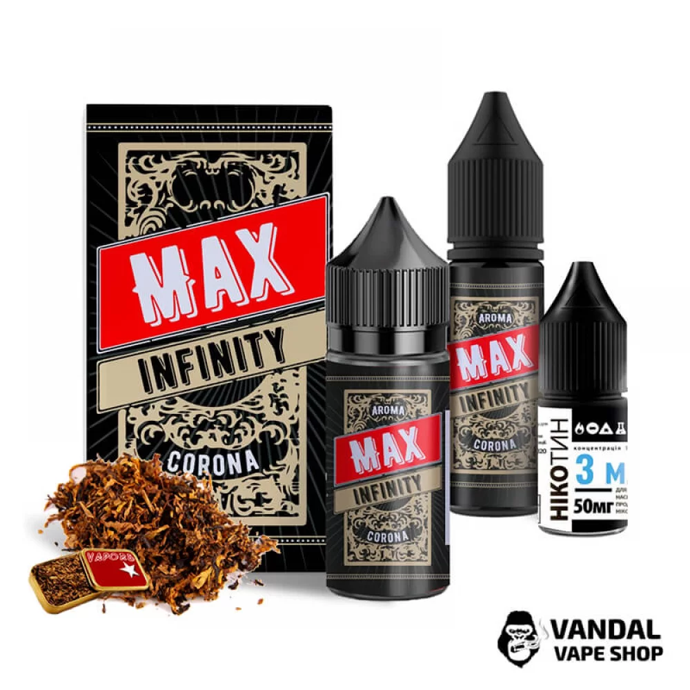 Набор для самозамеса Infinity MAX 30 мл 50 мг со вкусом табака Набор для самозамеса Infinity MAX 30 мл 50 мг со вкусом табака