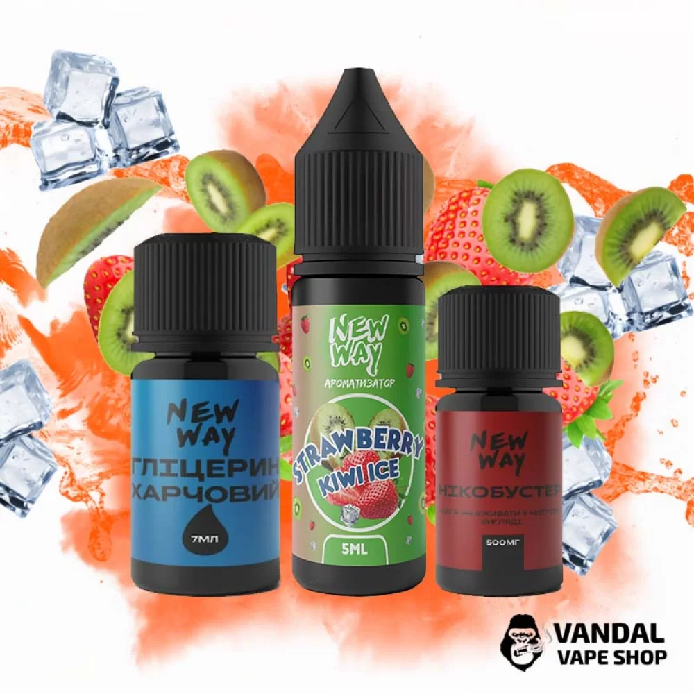 Набір для самозамісу New Way Ice 15 мл 10 мг зі смаком ківі і полуниці з холодком