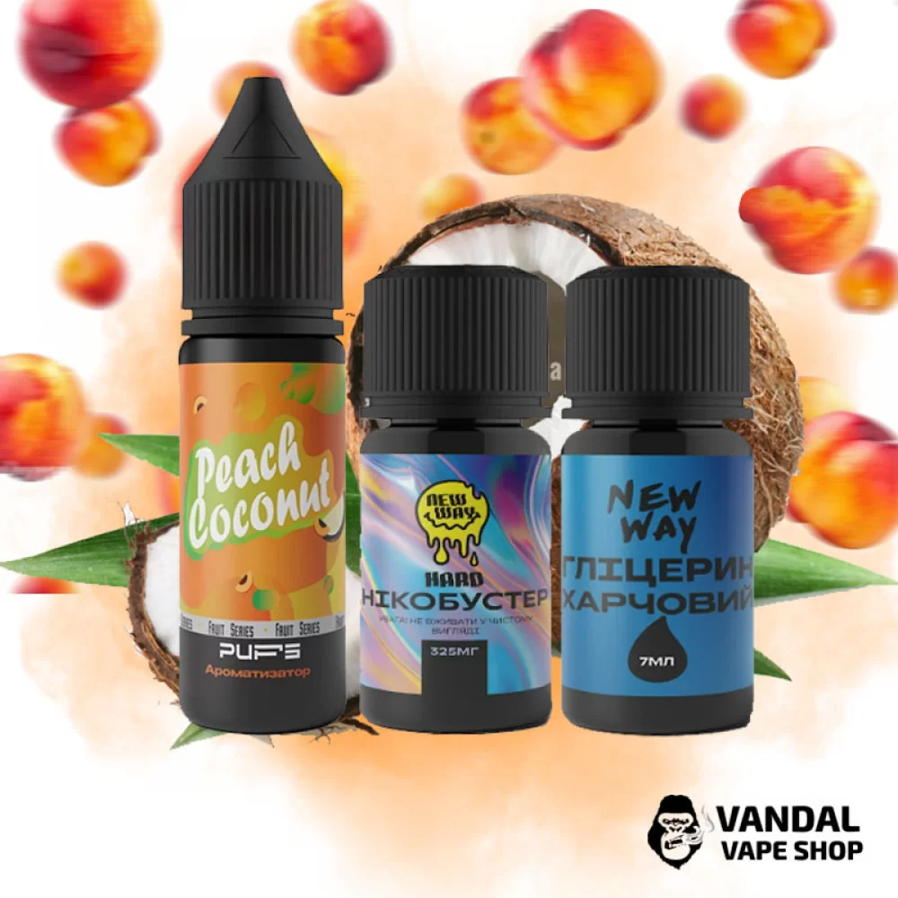 Набір для самозамісу PUFS 15 мл 50 мг зі смаком персика і кокоса