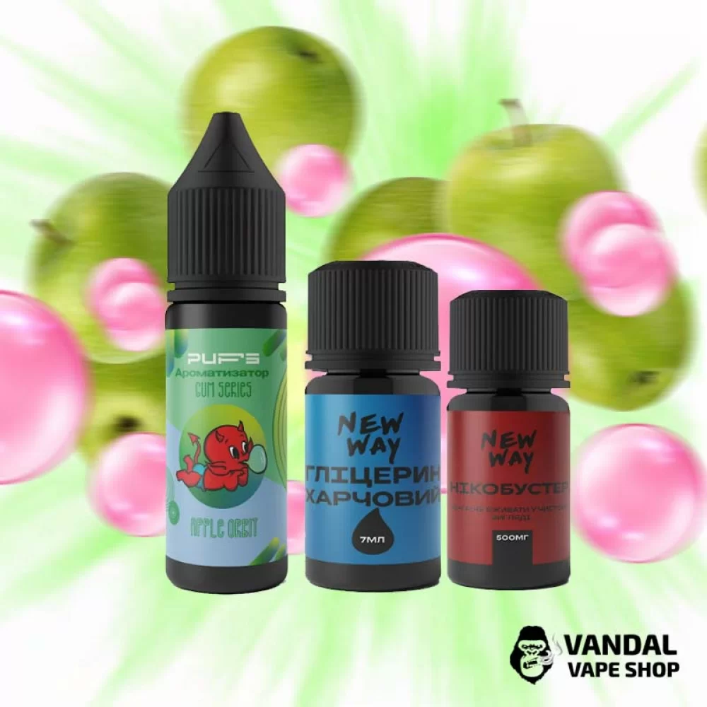 Набір для самозамісу PUFS 15 мл 50 мг зі смаком жуйки з яблуком і холодком
