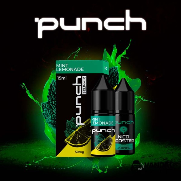 Набор для самозамеса Punch 15 мл на солевом никотине со вкусом мятного лимонада