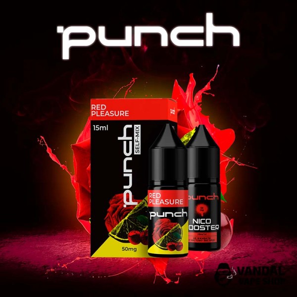 Набор для самозамеса Punch 15 мл на солевом никотине со вкусом вишни, розы и лимона
