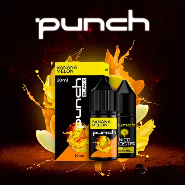 Набор для самозамеса Punch 30 мл на солевом никотине со вкусом банана и дыни