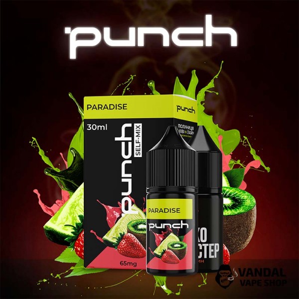 Набор для самозамеса Punch 30 мл на солевом никотине со вкусом клубник, киви и лайма