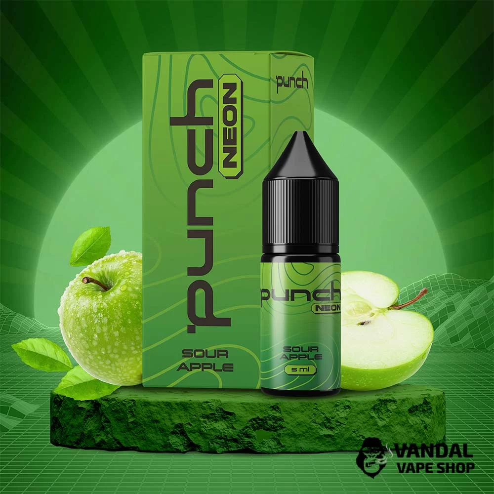 Набор для самозамеса Punch Neon 10 мл 50 мг – со вкусом кислого яблока Набор для самозамеса Punch Neon 10 мл 50 мг – со вкусом кислого яблока