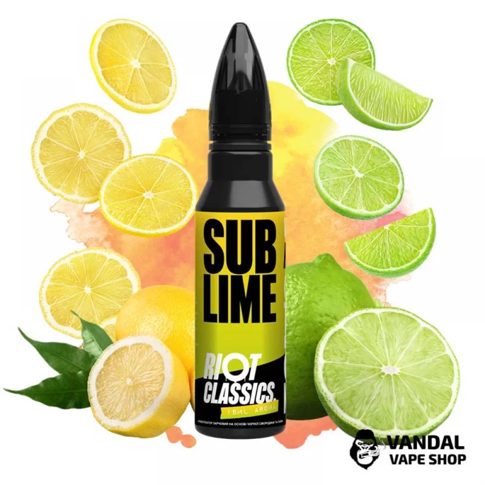 Премиальный набор для самозамеса Riot Squad 30 мл 50 мг со вкусом освежающего лимона и лайма Премиальный набор для самозамеса Riot Squad 30 мл 50 мг со вкусом освежающего лимона и лайма