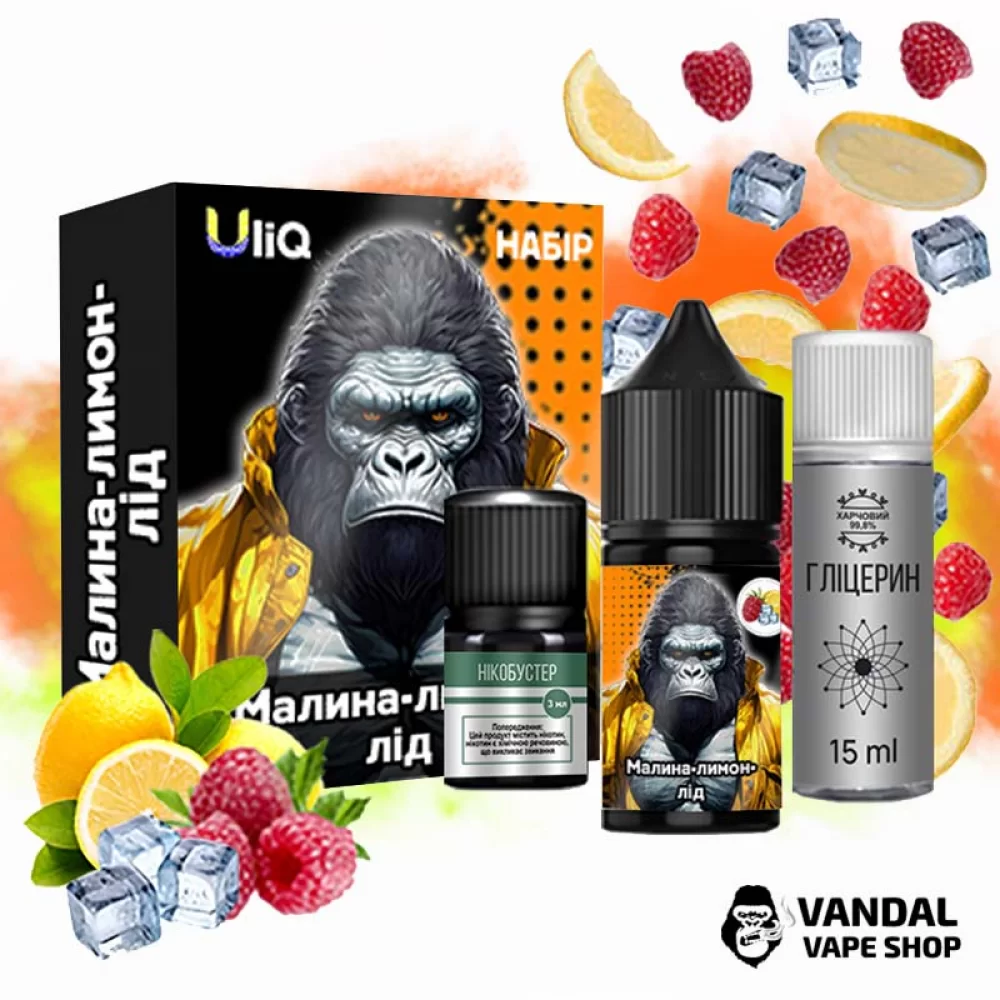 Набор для самозамеса Uliq 30 мл 50 мг со вкусом малины, лимона с холодком