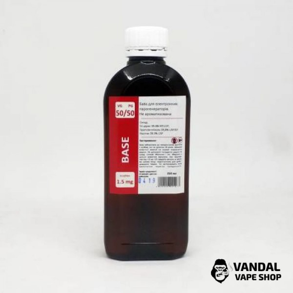 База 250 мл. 50/50 - никотин 1.5 мг/мл