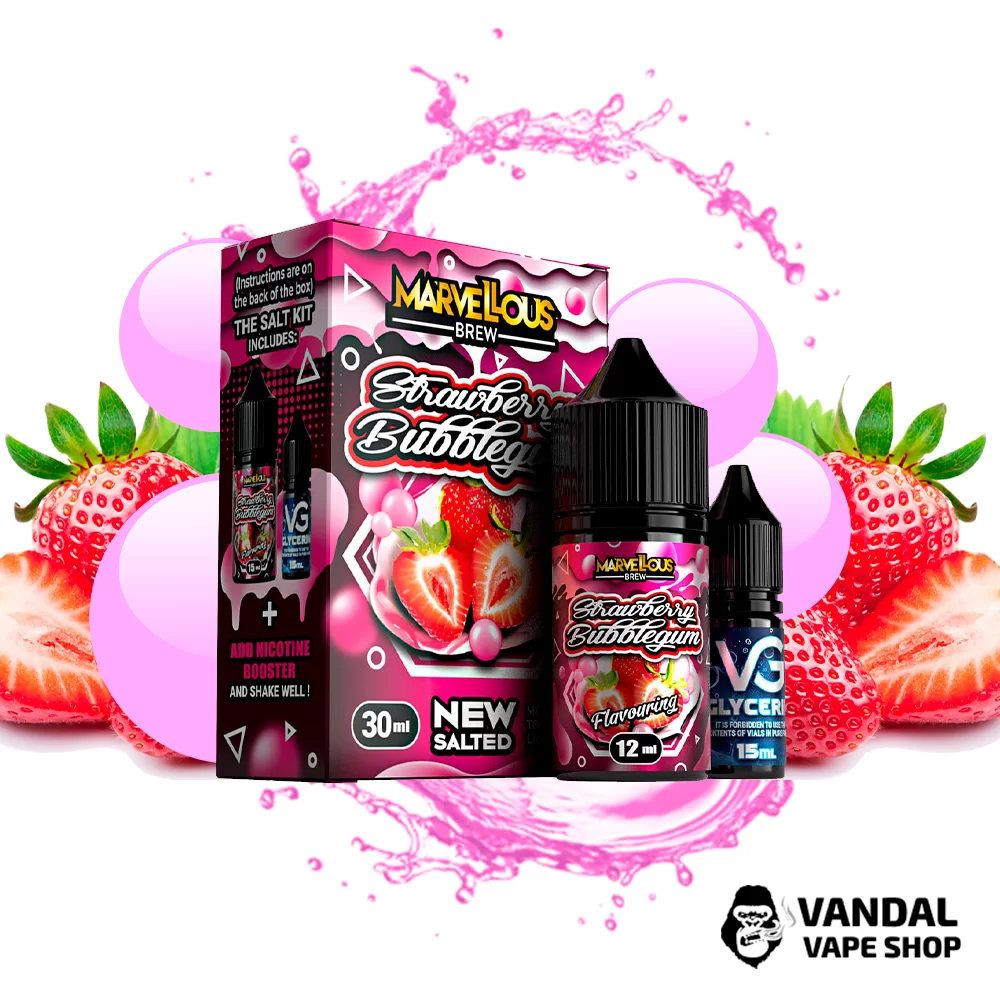 Набор для самозамеса Marvellous Brew 30 мл 50 мл со вкусом жвачки и клубники Набор для самозамеса Marvellous Brew 30 мл 50 мл со вкусом жвачки и клубники