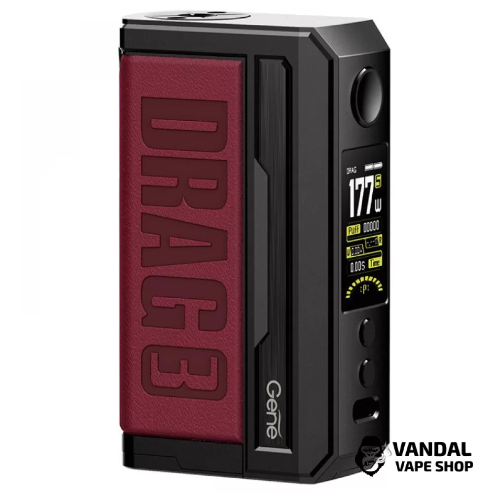 Бокс мод VooPoo Drag 3 177W в красном цвете