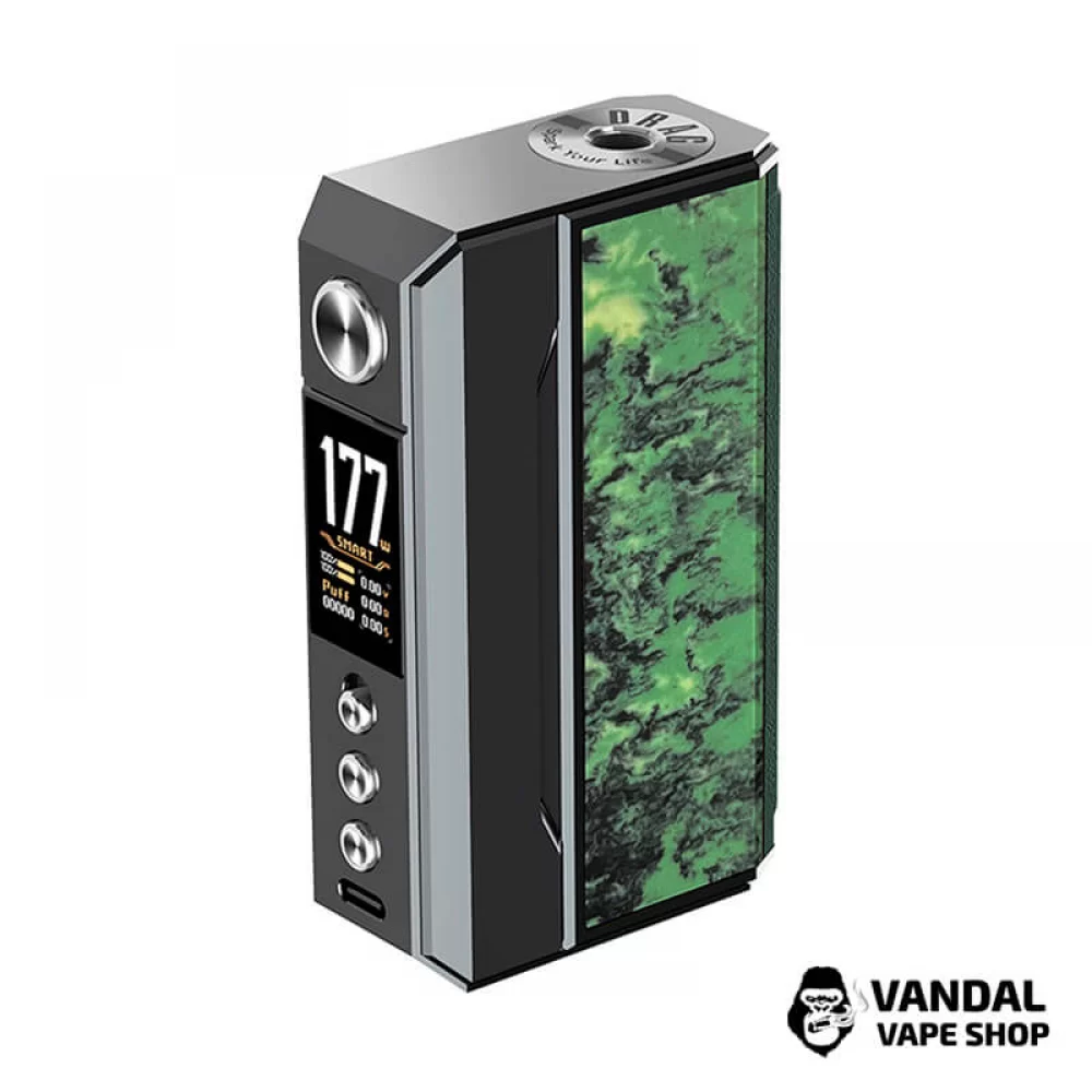 Оригинальный бокс мод VooPoo Drag 4 в сером цвете со вставкой "Forest Green" Оригинальный бокс мод VooPoo Drag 4 в сером цвете со вставкой "Forest Green"